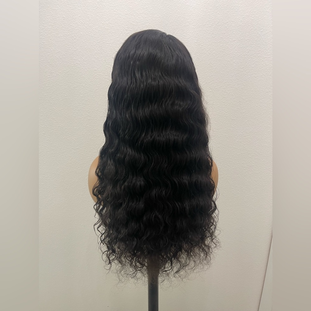 22” Full 13x4 Lace Frontal Deep Wave Virgin Human Hair Wig